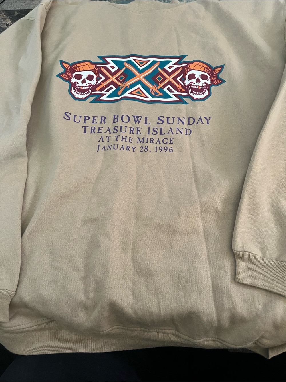Vintage Super Bowl 1996 sweatshirt treasure island at the mirage promotional